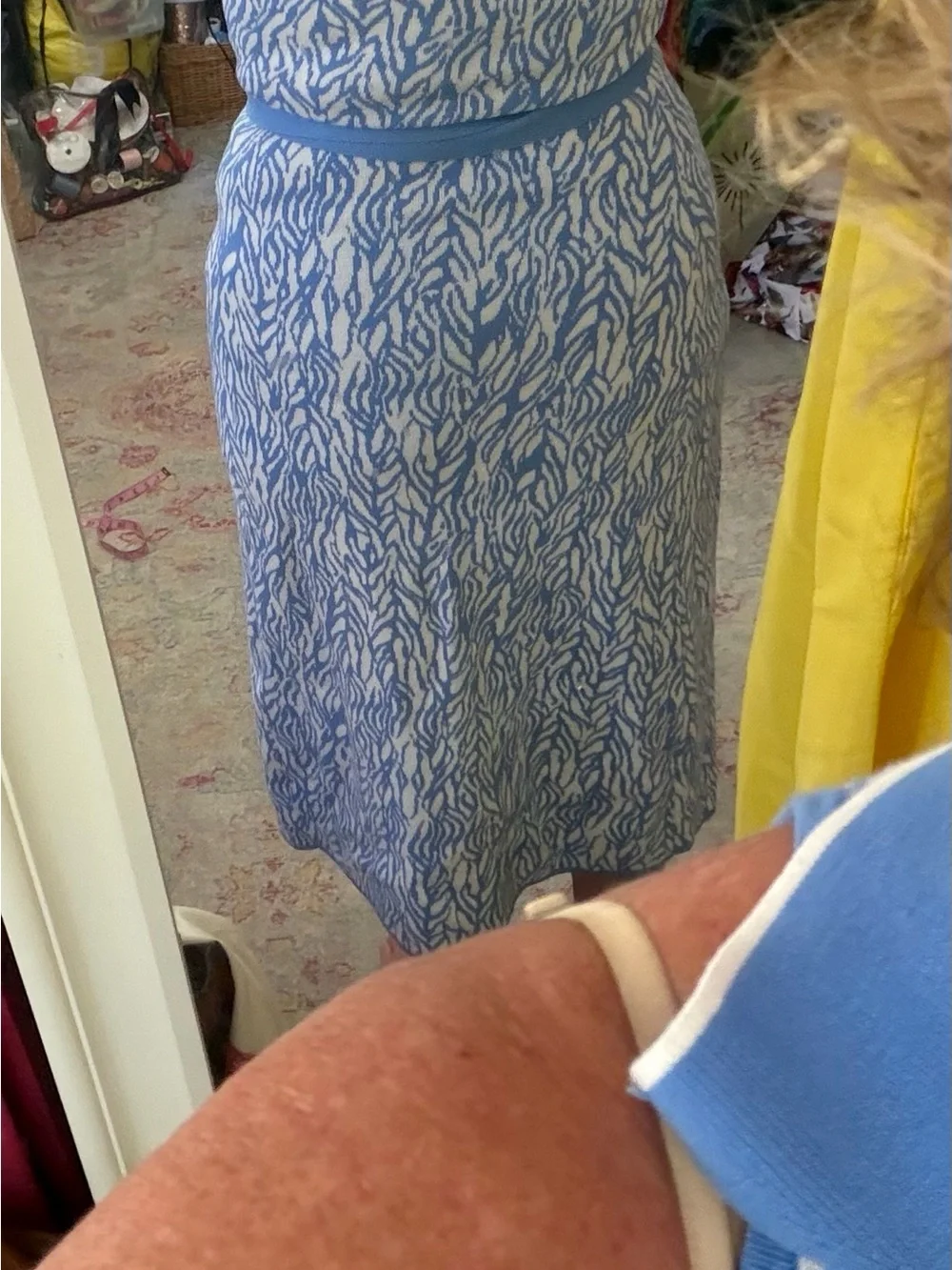 Diane Von Furstenberg Light Blue Knit Top - Picture 8 of 8